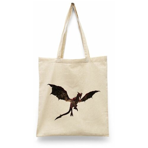 фото Сумка-шоппер унисекс каждому своё "skyrim/скайрим/the elder scrolls" белая