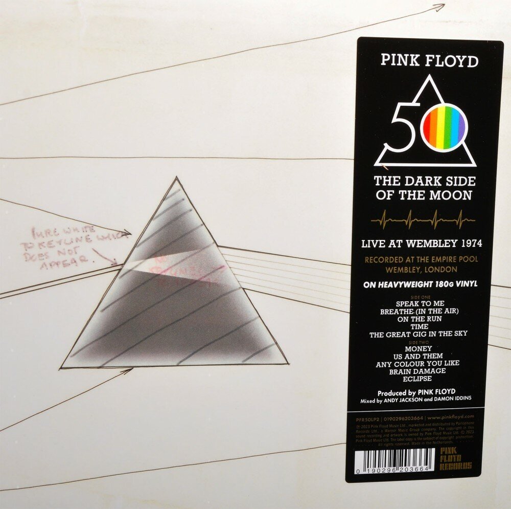 Виниловая Пластинка Pink Floyd, The Dark Side Of The Moon (Live At Wembley 1974) (0190296203664) Warner Music - фото №2