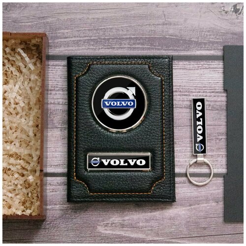 фото Набор: обложка для документов volvo + брелок нет бренда