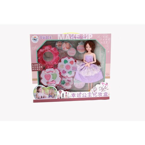 Набор Кукла с косметикой (фиолетовая)