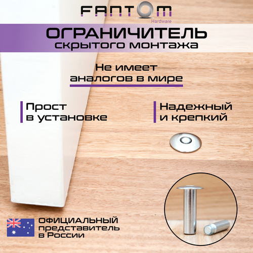 FANTOM/ Ограничитель для двери / стоппер для двери / стопор для двери / блестящий