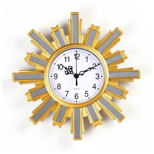 Часы настенные, серия: Интерьер, дискретный ход, 25.5 х 25.5 см, d-11 см, АА