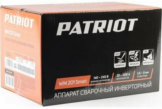 Сварочный аппарат PATRIOT WM 201Smart MMA 605302137 - фотография № 3