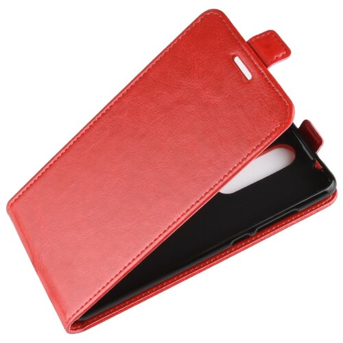 фото Чехол-флип mypads для nokia 5.1 вертикальный откидной красный