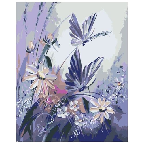 Картина по номерам Бабочки на цветах, 40x50 см картина по номерам бабочки в розовом 40x50 см