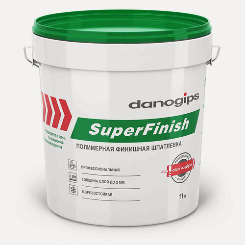 Изображение товара Шпатлевка для внутренних работ полимерная Danogips SuperFinish 11 л