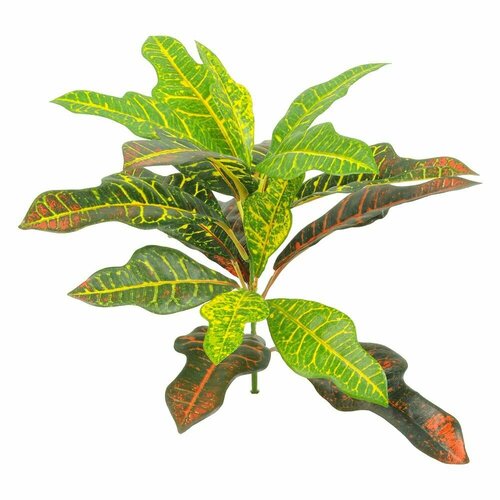 Растение искусственное Кротон, 19 листьев, 39 см