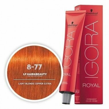 Schwarzkopf Краска-крем для волос Igora Royal 8-77 Светлый русый медный экстра