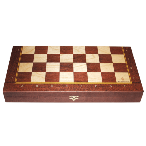 Доска шахматная складная баталия 37 см (под Красное дерево) WOODGAMES (без фигур)