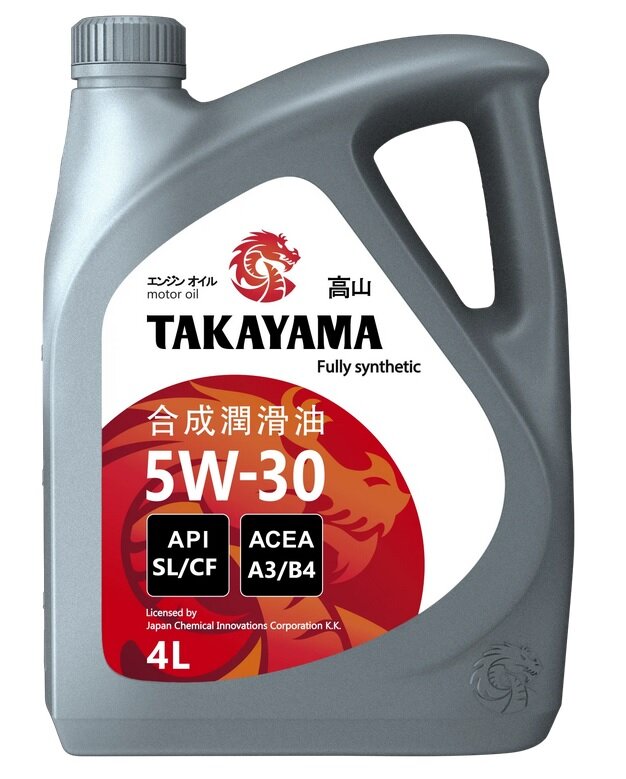 Синтетическое моторное масло Takayama 5W-30 SL/CF, 4 л