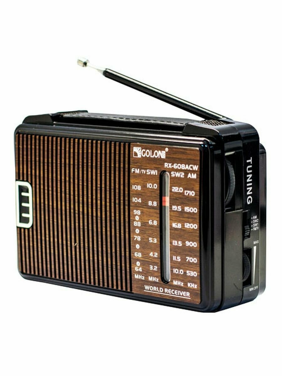 Радиоприемник пятиволновой 3Вт, портативный радио приемник всеволновой MP3-плеер FM AM SW1 SW2 TV — фото 10