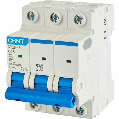 Автоматический выключатель Chint NXB-63 3P C25 А 6 кА
