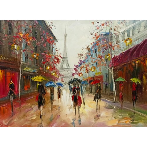 Картина маслом на холсте. Живопись. 100% ручная работа. Художественная мастерская Грёзы. Париж. Размер картины 50х70 см