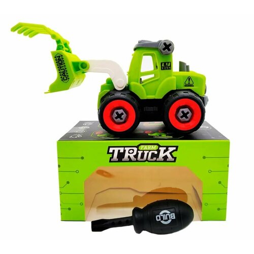 Разборная машинка -конструктор с отверткой бульдозер Truck Farm