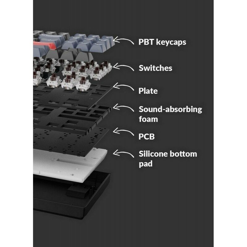 Клавиатура Keychron K8P-J2, Gateron G pro Mechanical Blue Switch, RGB - фото №9