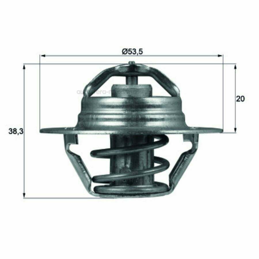 MAHLE TX8888D Термостат Volvo S40, V40 95-04 1,9DI, Peugeot Partner 96- , 806 94-02 1,8/2,0, 605 90-99 2,0, 406 95-04, 405 87-96, 306 94-01, Fiat Ducato 02- , Ulysse 94-02
