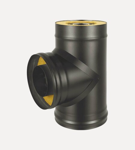 Изображение товара Сэндвич-тройник BLACK (AISI 430/0,8мм) диаметр дымохода: 115х200 мм