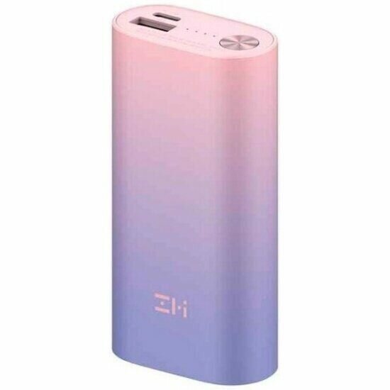 Внешний аккумулятор (Power Bank) Xiaomi PowerBank ZMIQB818, 10000мAч, розовый/фиолетовый [qb818 color] - фото №4
