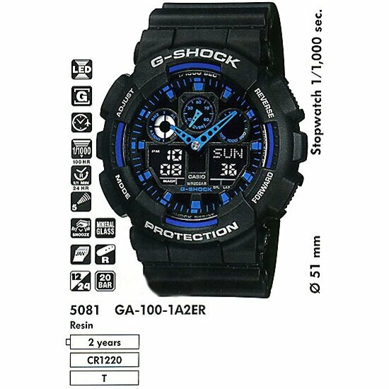 Наручные часы CASIO G-Shock GA-100-1A2