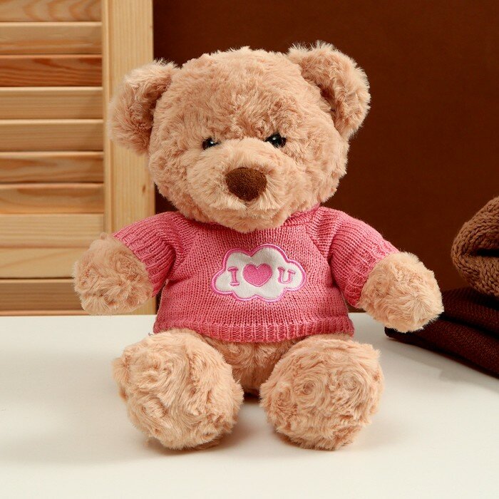 Мягкая игрушка "Медведь" в свитере, 32 см, цвет микс