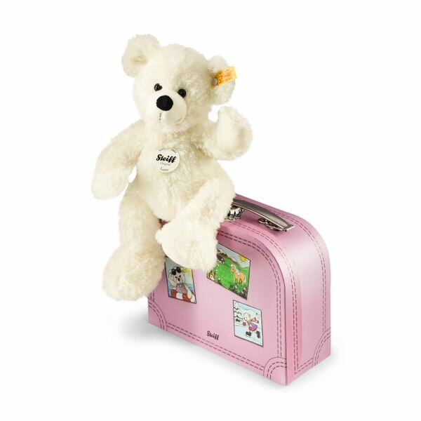 Мягкая игрушка Steiff Lotte Teddy Bear in Suitcase (Штайф Мишка Тедди Лотте 28 см в розовом чемодане)