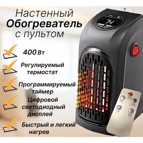 Мини Обогреватель 400Вт Тепловентилятор портативный электрический Настенный обогреватель 1740₽