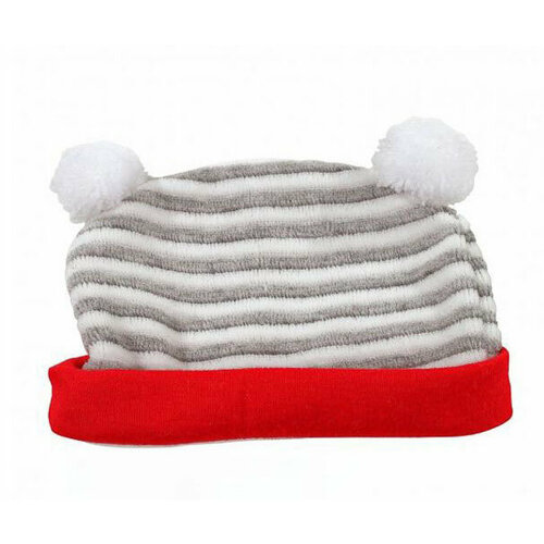 комплект одежды gotz babycombi bunny size m зайчик для кукол готц 42 46 см Gotz Grey Striped Hat Size M/XL (Серая шапочка в полоcку для кукол Готц 42 - 50 см)