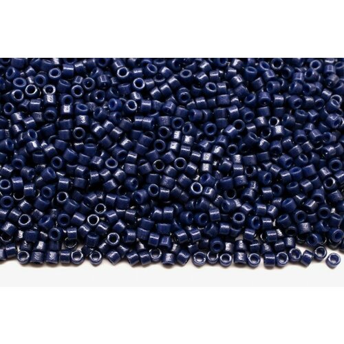 Бисер японский MIYUKI Delica цилиндр 11/0 DB-2143 темно-синий, непрозрачный Duracoat, 5 грамм
