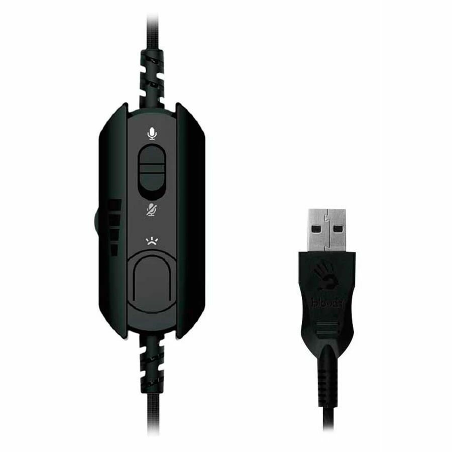 Наушники с микрофоном A4Tech Bloody G570 черный/серый 2м мониторные USB (G570 USB/ BLACK + GREY)