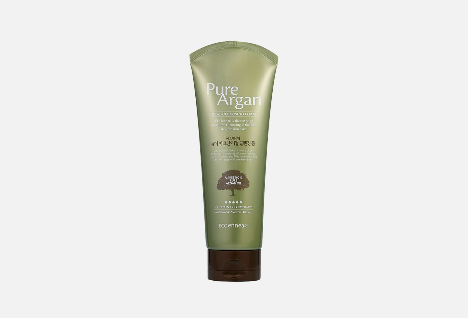 WELCOS Пенка очищающая для умывания лица с маслом арганы ECOennea Pure Argan Real Cleansing Foam, 180