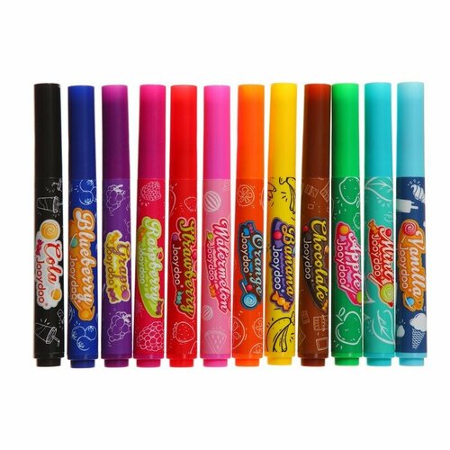 Фломастеры 12 цветов Фрукты ароматизированные вентилируемый колпачок 1149₽