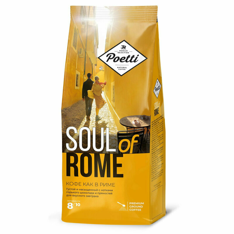 Кофе Poetti Soul of Rome молотый, 200г - фотография № 7