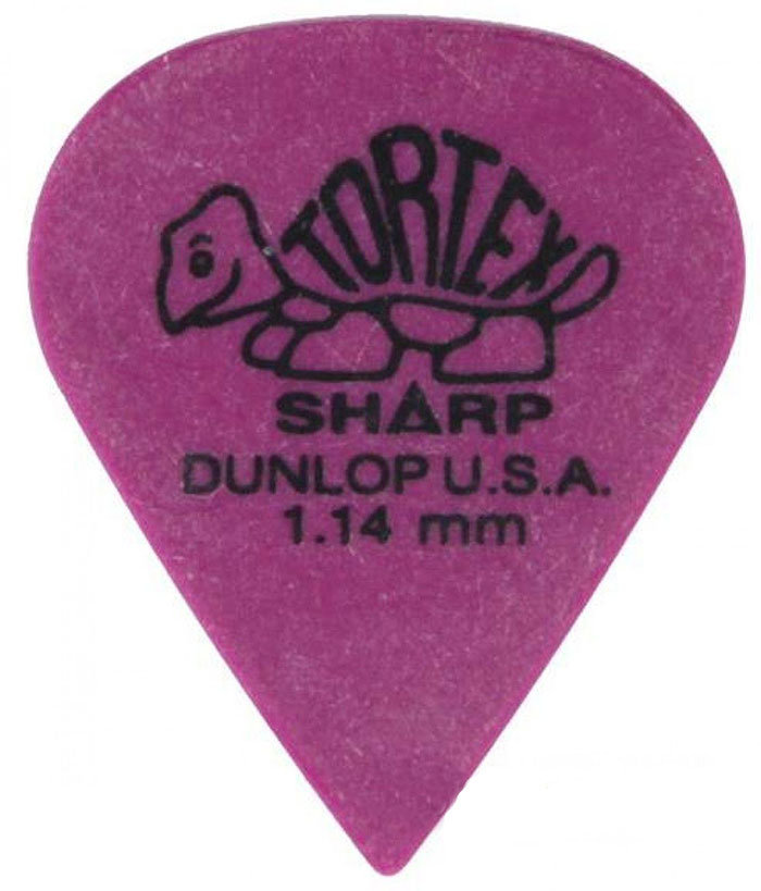 Dunlop Медиатор Dunlop Tortex Sharp фиолетовый 1.14мм. (412R1.14)