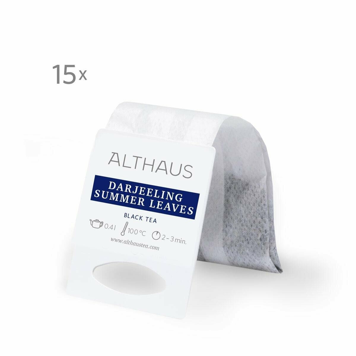 Чай черный Althaus Darjeeling Summer Leaves Grand Pack в пакетиках для чайника, 4гр х 15шт