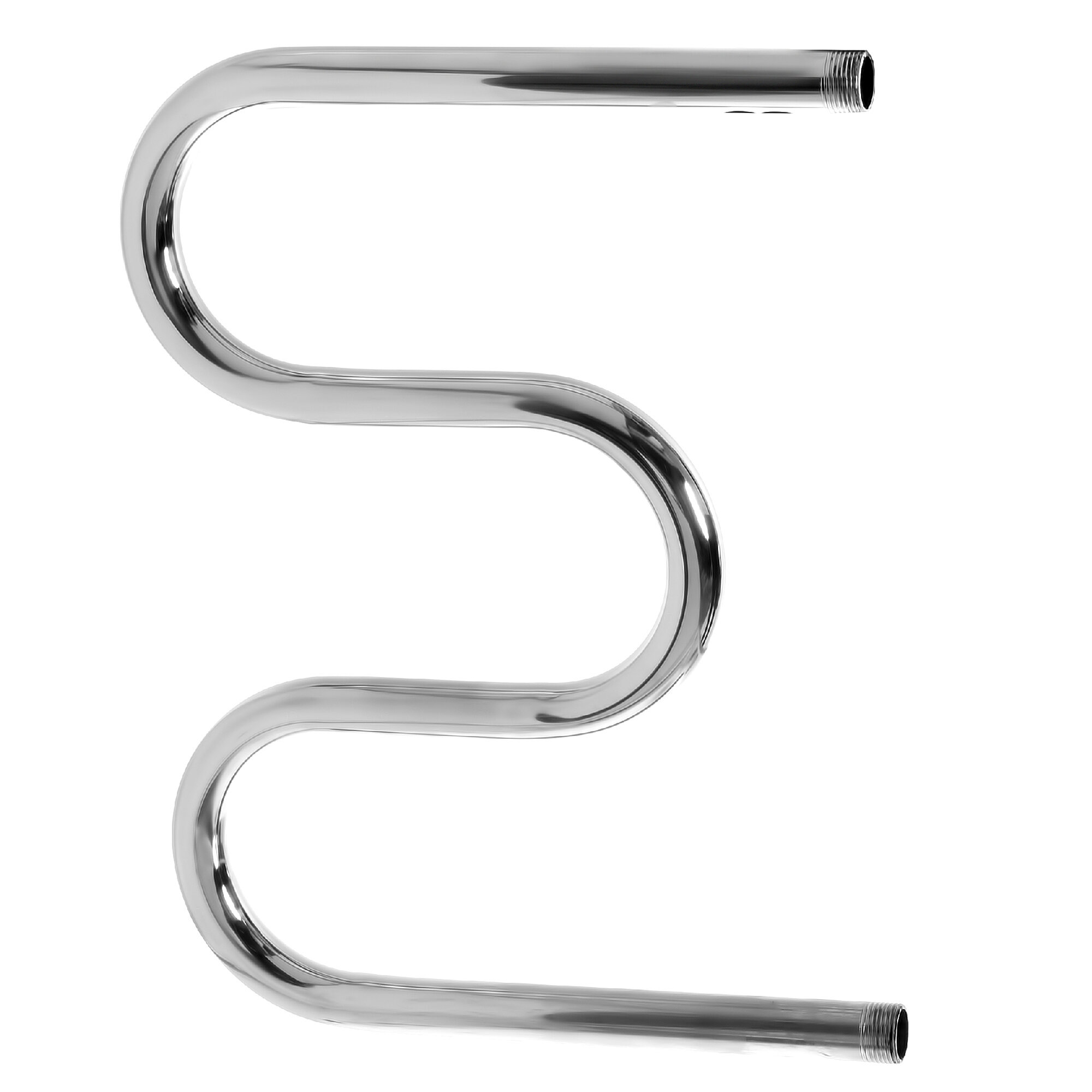 фото Полотенцесушитель водяной M-образный Equation 50х40 см боковая подводка 1" нержавеющая сталь цвет серебристый