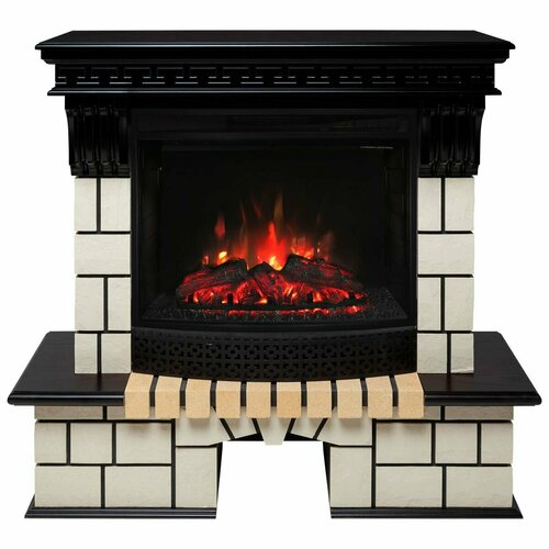 домашний электрокамин real flame stone brick 25 25 5 с очагом evrika 25 5 led Электрокамин RealFlame Stone 25/25,5 AO с очагом Evrika 25,5 LED