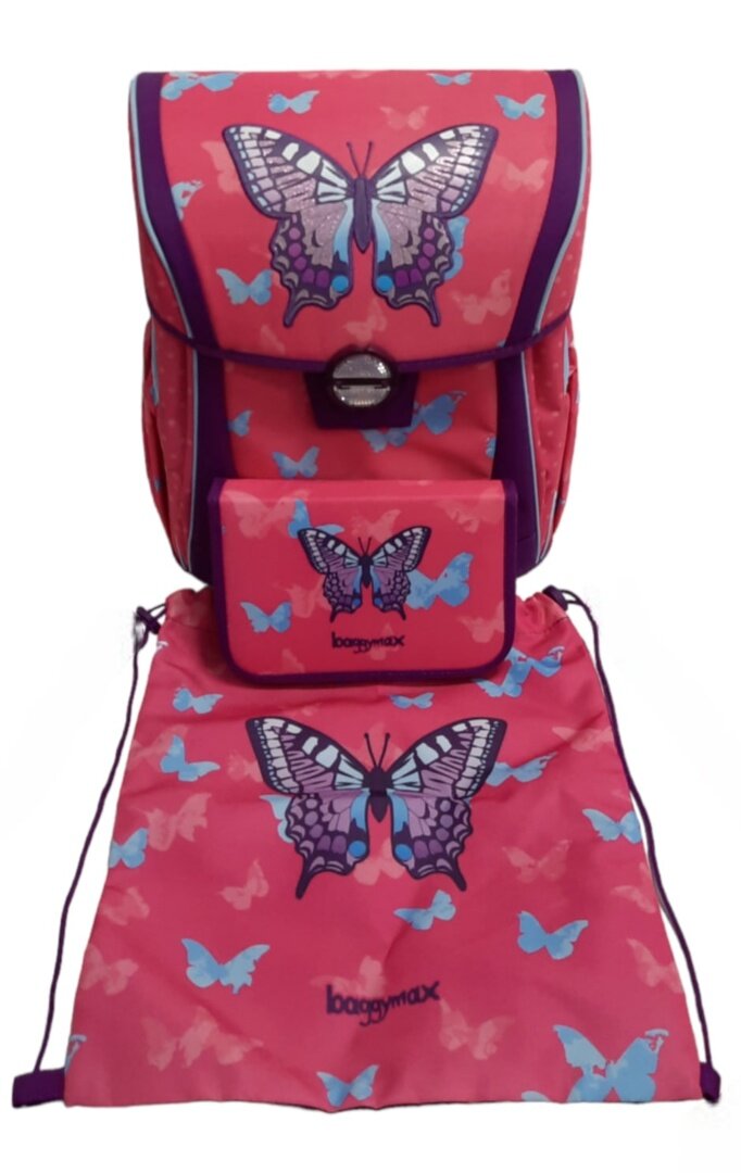 Ранец с ортопедической спинкой Step by step BaggyMax Fabby Sweet Butterfly 138520 с наполнением 3 предмета