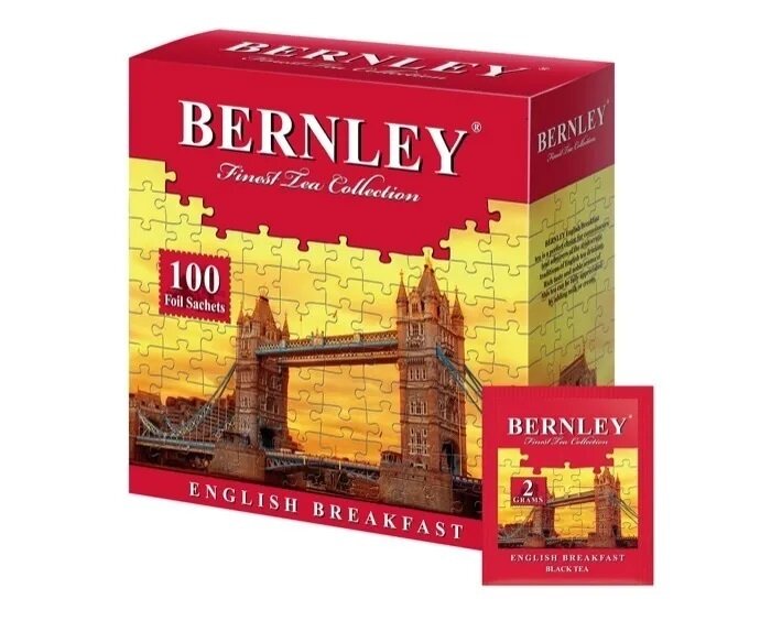 Чай чёрный Bernley Английский завтрак, 100 пакетиков