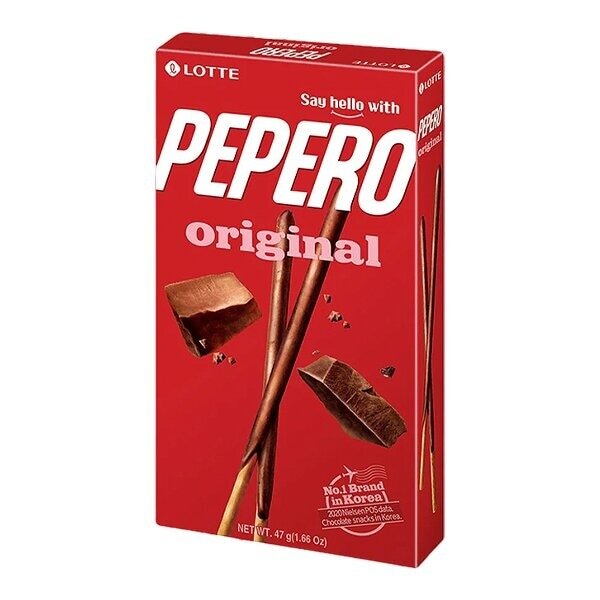 Корейская соломка с шоколадом PEPERO Original, 47г