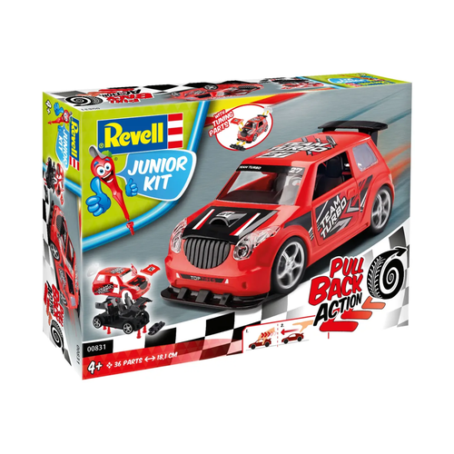 00831RE Раллийный автомобиль JUNIOR KIT Pull Back Rallye Car, красный