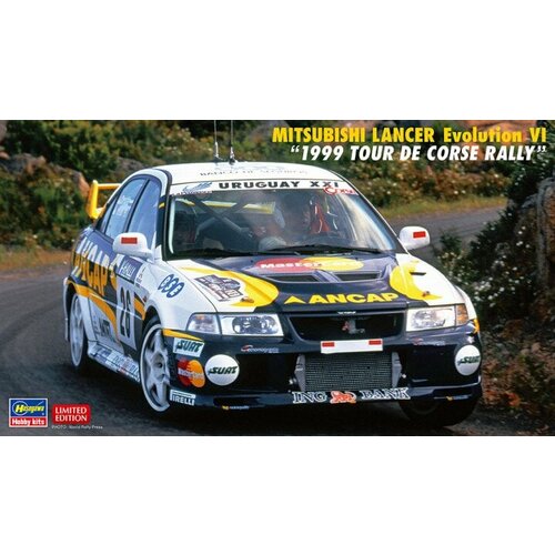 20608-Автомобиль MITSUBISHI LANCER Evolution VI 1999 TOUR DE CORSE RALLY (Limited Edition) 20625 hasegawa автомобильmitsubishi lancer gsr evolution iii 1995 rally of thailand winner 1 24