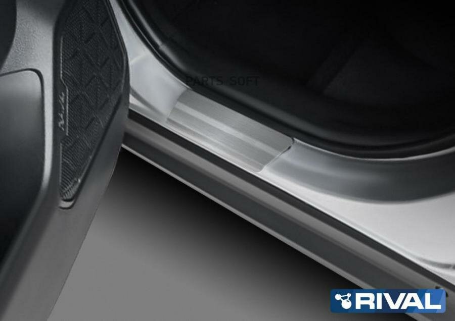 RIVAL NP.5714.3 Накладки на пороги RIVAL (4 шт.) Toyota RAV4 (2019-)