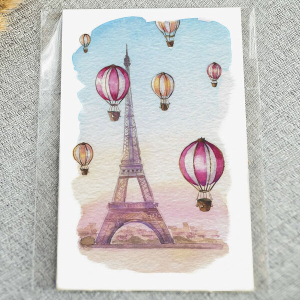 Ламинированная открытка «Воздушные шары»