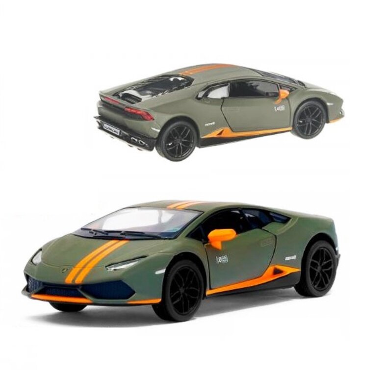 Kinsmart. Модель металлическая инерционная "Lamborghini Huracan LP 610-4 Avio" 1:36 (болотный)