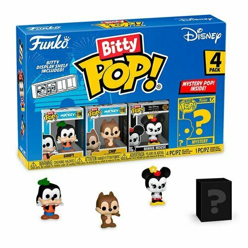 фигурка funko bitty pop disney s4 goofy chip minnie mouse mystery 1 of 4 4pk 71322 Набор фигурок Funko Bitty POP: Disney Classics - Goofy, 4 шт