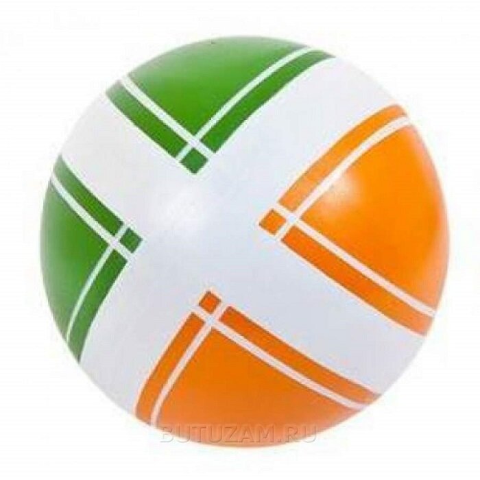 Мяч резиновый "Классика", d75 (зеленый/принт "крестик") P3-75/Кл