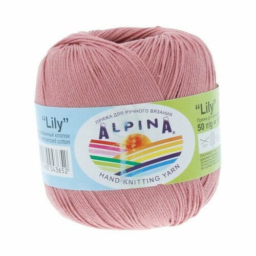 фото Пряжа alpina lily (100% мерсеризованный хлопок) 10х50 г/175 м цв.028 гр. розовый