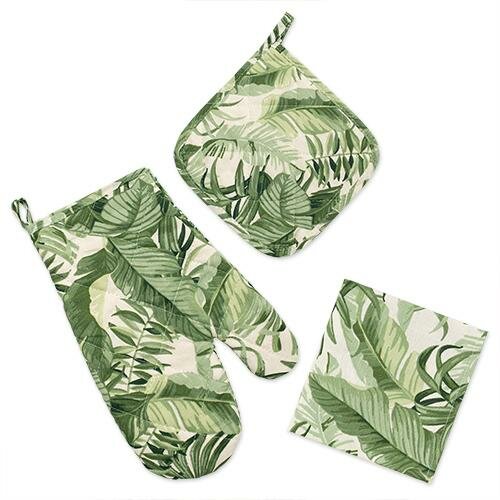 фото Набор для кухни "Радушная хозяйка" 3 предмета, рогожка; Тропики размер Набор №1