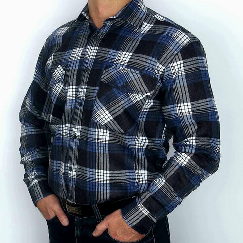 Рубашка , размер 44-45, синий