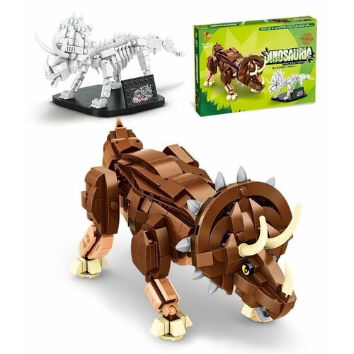 Конструктор Трицератопс Динозавры Dinosauria (795 деталей) 612007 конструктор panlos brick трицераптор 612007 795 деталей